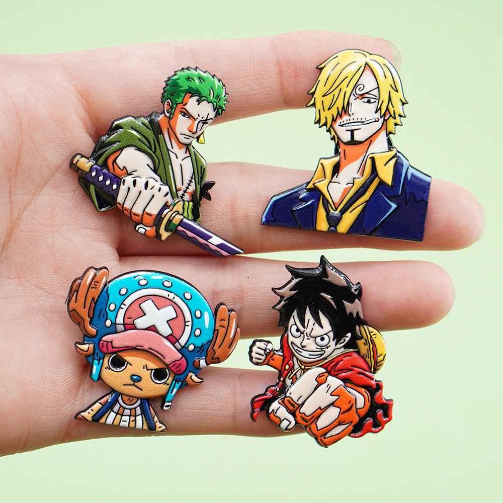 Tuxedo Lapel Pin - 4-delige cartoon ONE PIECE Luffy broche