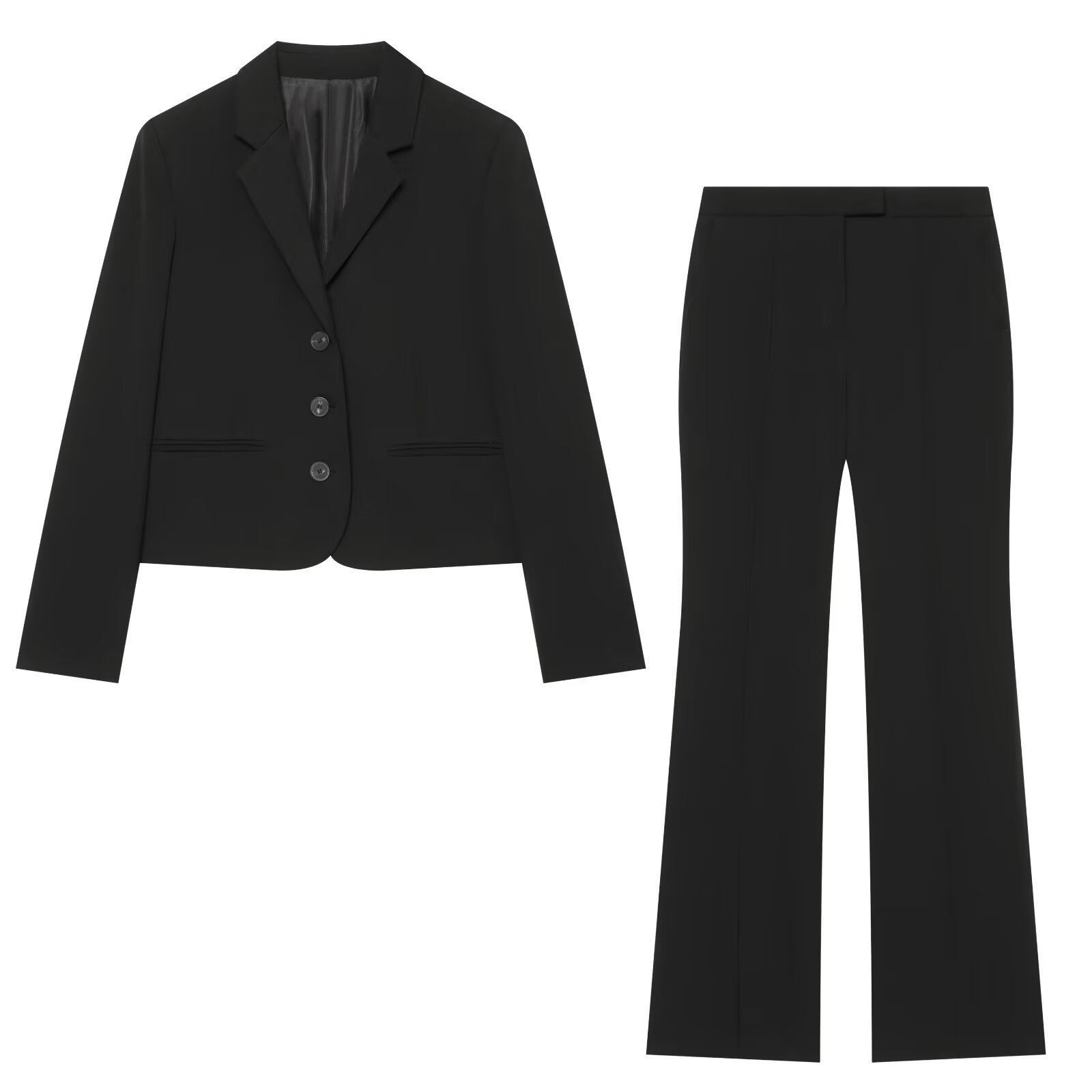 Men Formal Wear All Black - Dames Formeel Zwart Pak 2-delig Set