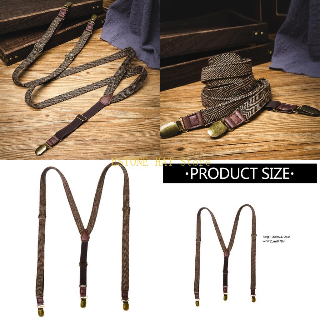Men'S Formal Wear With Suspenders - 49MF Heren elastische bretels 3 Clip