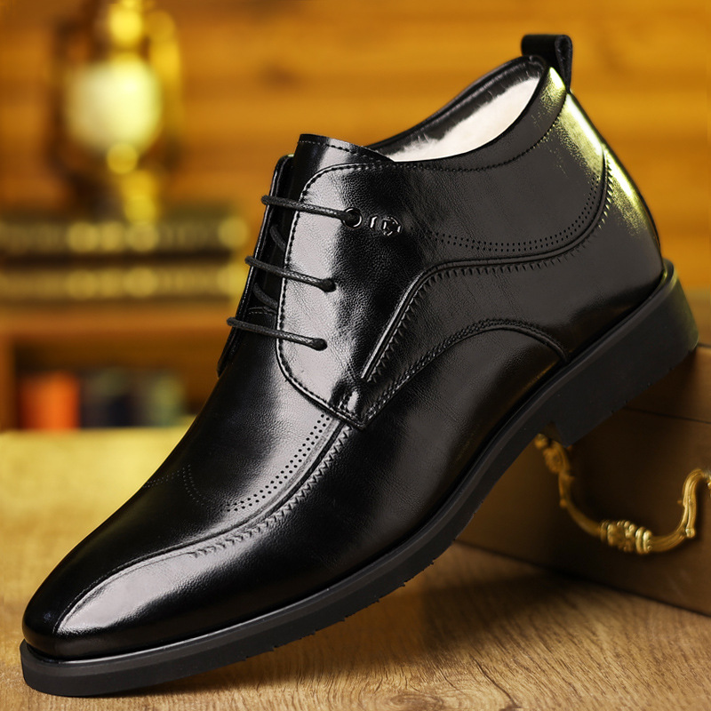Men Formal Wear With Boots - Leren winterschoenen voor heren Fluwelen verdikking