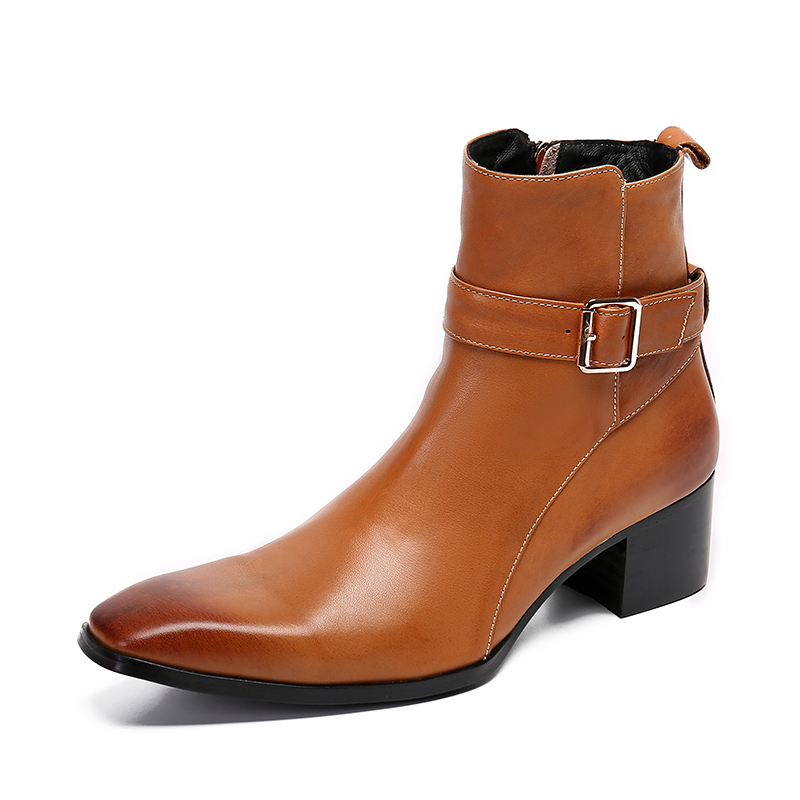 Winter bruine gesp puntige her - Men Formal Wear With Boots recensie en prijs