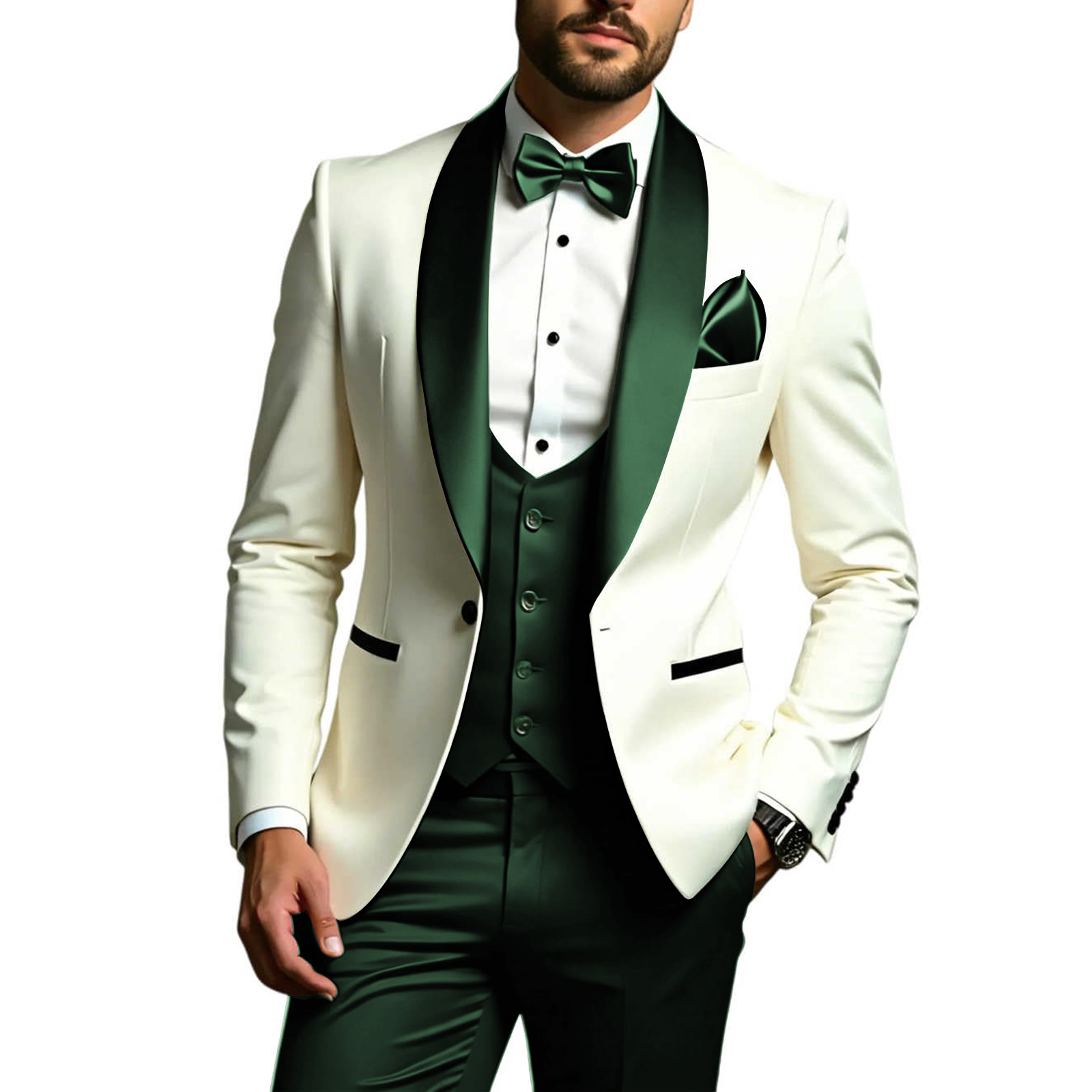 Heren 3-delige pakken Slim Fit - Men Formal Wear Modern recensie en prijs